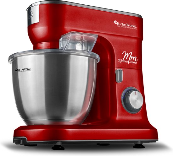 TurboTronic TT-015 Keukenmachine - 6.5 Liter - 1500W - Rood