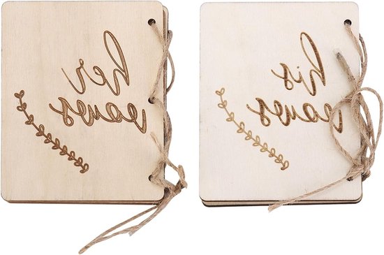 Twee Stuks Bruiloft Belofte Notitieboek, Gastenboek voor Huwelijk, Vow Book en Decoratie Accessoire voor Ceremonie