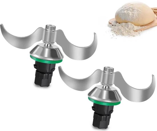 Tweedelige kneedmessenset Geschikt voor Thermomix TM6/TM5 – roestvrijstalen kneedmessen, geen deegresten, hygiënisch en snel en gemakkelijk schoon te maken. van MixFino