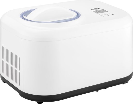 TZS First Austria IJsmachine - 1 L - Zelfvriezend met compressor - Roomijsmachine - Ice Cream Maker - Wit van TZS First Austria