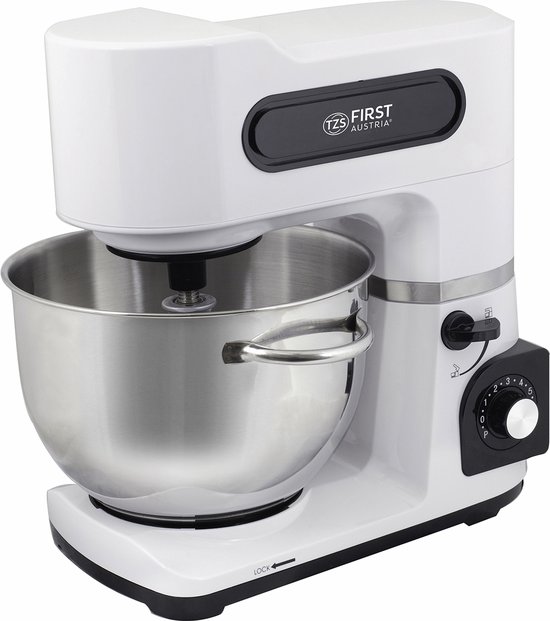 TZS First Austria Keukenmachine - Keukenrobot - Mixer - 6 Liter - Keukenmixer - 1500W - Wit van Merkloos