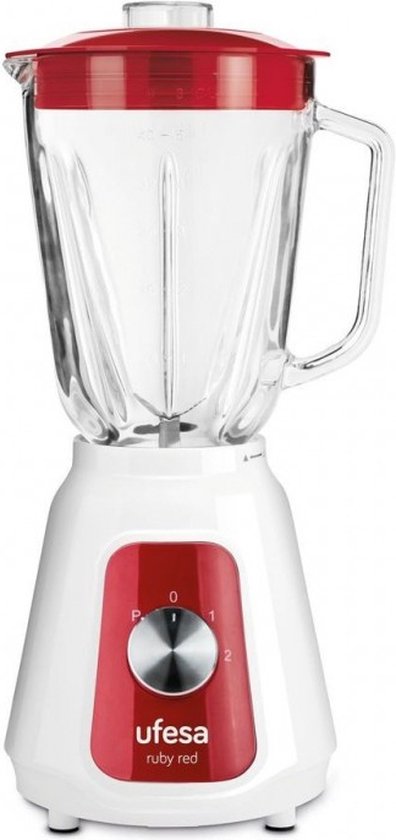 Ufesa BS4717 Ruby Red Blender Glasbokaal 1500W van Merkloos