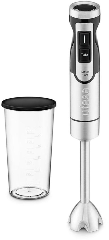 Ufesa Jupiter 1500 Staafmixer - 1500W - RVS Staafmixer - Turbofunctie - Ergonomische Grip - Zwart van Merkloos
