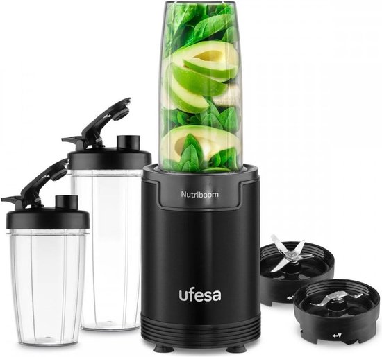 Ufesa Nutriboom Blender 900 Watt incl. 2 drinkbekers van Merkloos