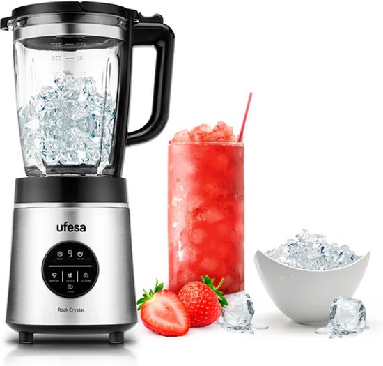 Ufesa Rock Crystal 1,75 l Blender voor op aanrecht 1800 W Zwart, Roestvrijstaal van Ufesa
