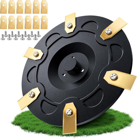 Uitgerust met een geavanceerde tuning-set met 12 messen voor robotmaaiers, schijf compatibel met i105E, i108E, i110n, i205 AWD, i208 AWD messenschijf voor 6 messen, glasvezelversterkte messenschijf