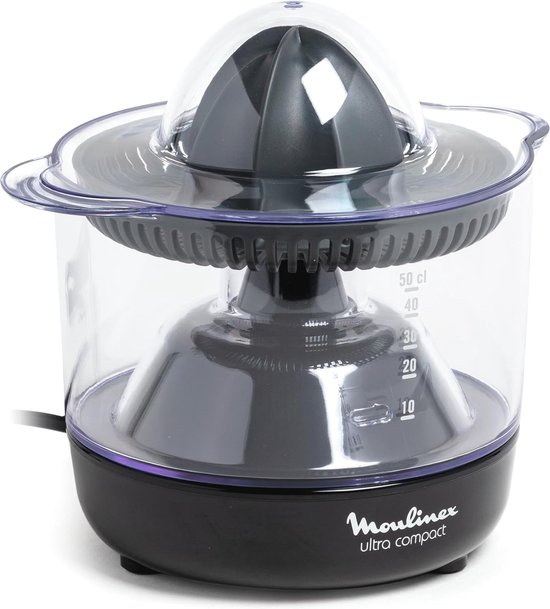 Ultra Compact Elektrische Sapcentrifuge - 450 ml Volume - Sinaasappelpers en Citruspers - Automatische In- en Uitschakeling - 25 W - Zwart citruspers