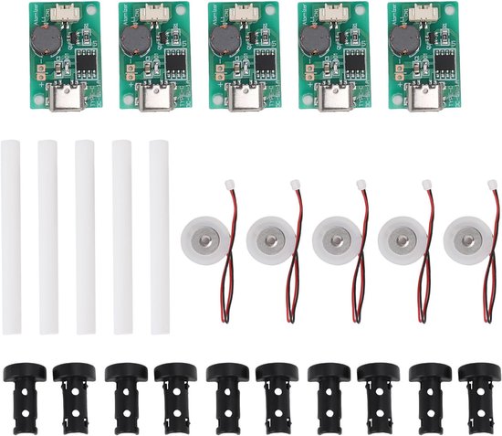 Ultrasone Mist Maker USB Atomizer Module Kit met Katoenen Wattenstaafjes en Bestuurdersborden, Multifunctionele Luchtbevochtiger voor Industrieel en Voertuiggebruik