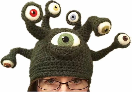 Unisex Gebreide Beanie Hoed Cthulhu Mythos Monster Hoed voor Winter, Kerst en Verjaardag - Grappige Accessoire voor Koude Dagen van Merkloos