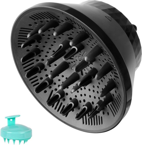 Universele Haardroger Diffuser voor Krullend en Golvend Haar, Opvouwbare Accessoire Geschikt voor 4.3 tot 7.3 cm Haardrogers, Ideaal voor Natuurlijk Haar en Styling
