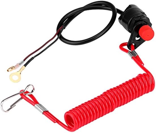 Universele motorfiets buitenboorder grasmaaier schakelaar sleutel noodstopper met kabel Boot/jacht onderdelen en accessoires