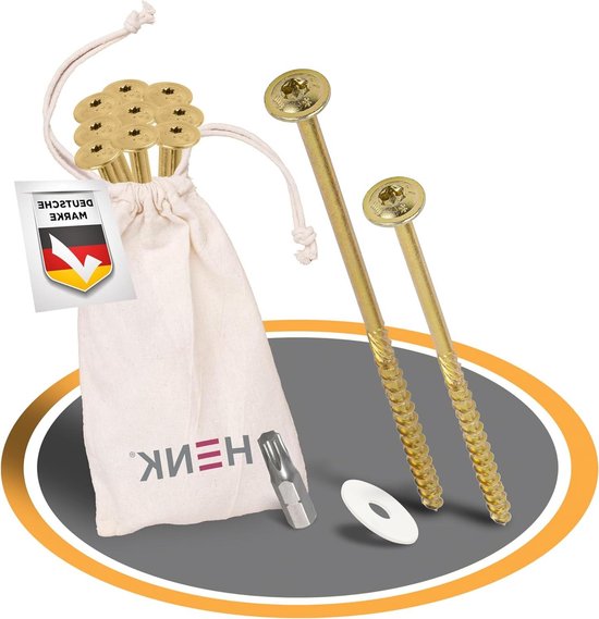 Universele schroefharingen tentschroeven campingset - 18 stuks met bit - twee lengtes - kunststof sluitringen van Orange85