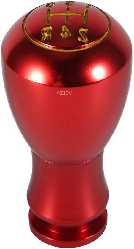 Universele Versnellingspook voor Auto's met Handgeschakelde 5 Versnellingen van Aluminium Legering - Rood, Duurzaam en Stijlvol van Merkloos