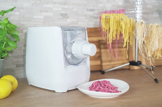 Unold NUDELMASCHINE Nora 68820, Elektrische pastamachine, Bucatini, Fettuccine, Linguine, Macaroni, Ravioli, Spaghetti, Thick spaghetti, Acrylonitrielbutadieenstyreen (ABS), Wit, 500 g, 0,9 m van Merkloos