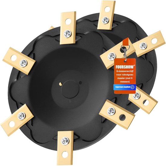 [UPGRADE] 2 Messenschijven + 12 Stuks Messen Compatibel met ECOVACS A1600, A2000, A2500 en A3000, Messenschijf voor Robot Grasmaaier, Draaiplateau voor Robot Grasmaaier