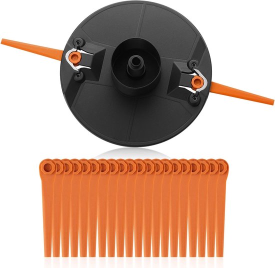 [Upgrade] Dubbelzijdige Mesplaat Compatibel met Gardena Artikelen 9823, 9825, Grastrimmer Vervangingsmesplaat Accessoires, 20 Bladen