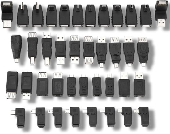 USB Micro Mini USB2.0 Male naar Female Adapter Set - Meerdere Couplers voor Gemakkelijk Verbinden van Apparaten