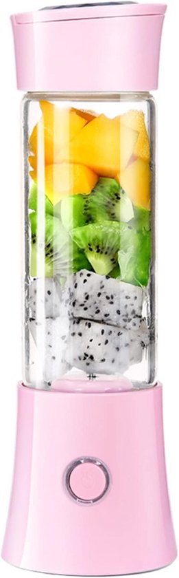 USB Oplaadbare Blender Beker 480ml - Draagbare Mixer voor Smoothies, Sap en Milkshakes van Merkloos