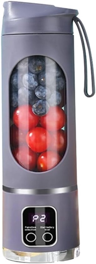 USB-oplaadbare draagbare mixer met 8 messen, mini ijshakselaar met digitaal display en 3 werkstanden