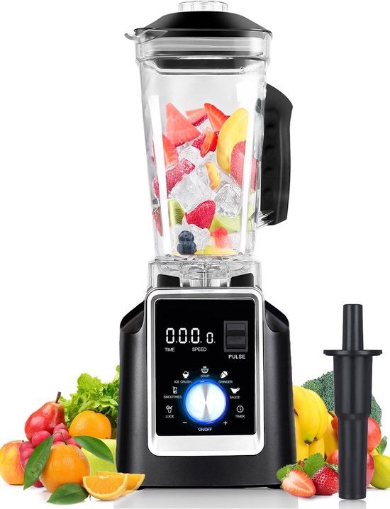 VAIVE Pro+ Power Blender - 2L - 2200W - 9 Snelheden - Perfect voor Smoothies & IJscrushen van VAIVE