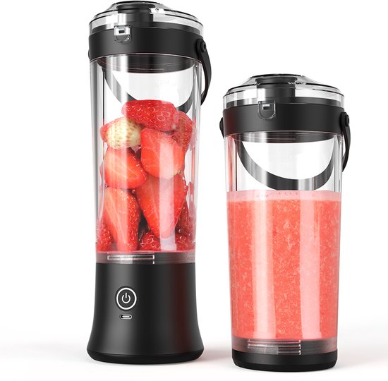 Valeron Goods® Draagbare Blender 500ML – Blender To Go – USB Oplaadbaar & Waterproof – Smoothie Maker – Krachtige Portable Blender voor Shakes & Sappen