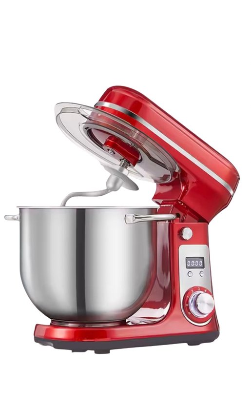 Vedder House - Keukenmachine - Rood - 6 liter - 1200 Watt - Keukenmixer - 6 snelheden - Vaatwasserbestendig van Merkloos