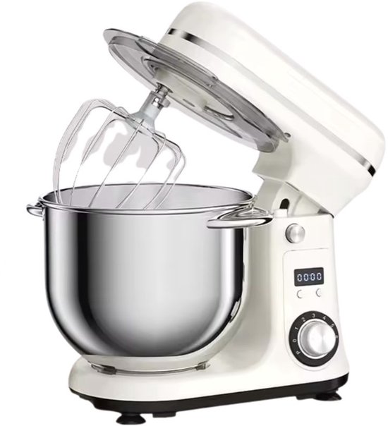 Vedder House - Keukenmachine - Wit - 6 liter - 1200 Watt - Keukenmixer - 6 snelheden - Vaatwasserbestendig van Merkloos