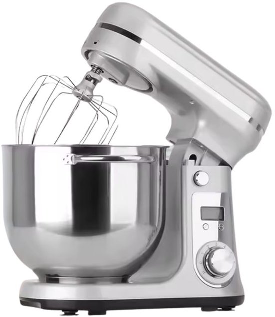 Vedder House - Keukenmachine - Zilver - 6 liter - 1200 Watt - Keukenmixer - 6 snelheden - Vaatwasserbestendig van Merkloos