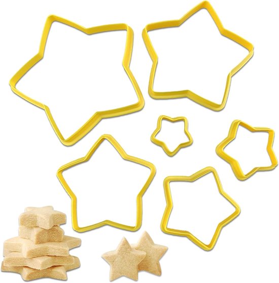 Veelzijdige koekjessnijders set van 6 stuks voor thuisbakken, inclusief ster, donut en mini snijders