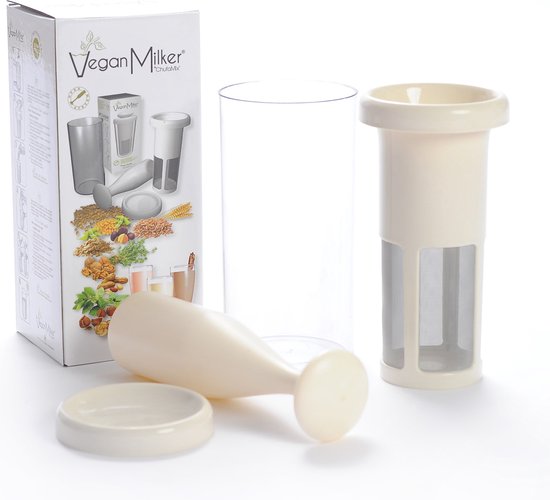 Vegan Milker Classic (ChufaMix)- plantaardige melk van noten, granen of zaden - 1 liter in minuut - Inclusief Engels e-boek met recepten van Merkloos