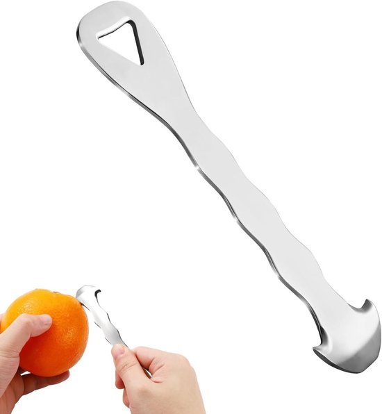 Veilig RVS Sinaasappel Schiller met Ophanggaatje - Handige Fruit Cutter voor Thuisgebruik en Keukenaccessoires van Merkloos