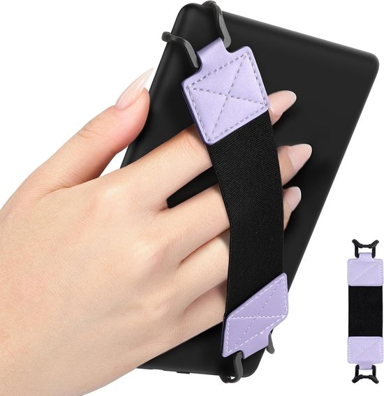 Veilige Handstrap voor 6-8 inch eReaders en Tablets - Elastische Grip, Lichtgewicht en Verstelbaar, Ideaal voor Kindle, Kobo en Lenovo van Merkloos