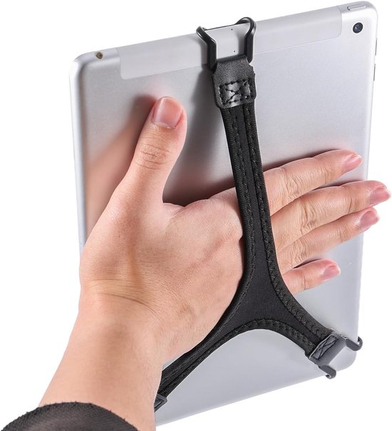 Veilige Tablet Handgreep met Vinger Grip voor iPad Air, iPad Pro en Samsung Galaxy Tab 10.1 Inch - Zwart Accessoire voor Betere Grip en Gebruiksgemak van Merkloos