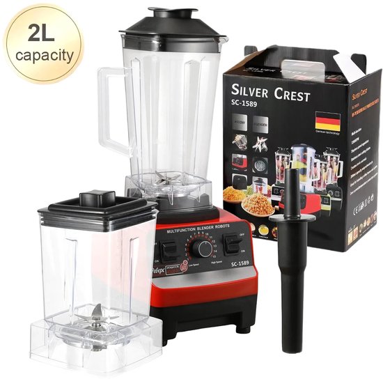 Velori Blender 2000W - Professionele Blender - Smoothie Maker - Keukenmixer - IJsbreker - Fruitblender - Groenteblender - 2L - 220V