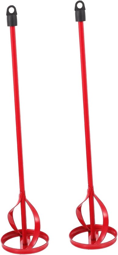 Verfmengstaven - Cementmengstaven Roerstaafjes - Mengen van Materialen - Spiraalvormig Ontwerp - 40x8.5cm - Rood