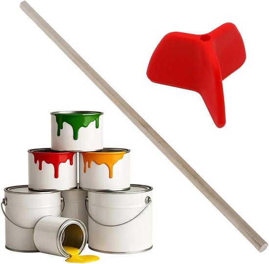 Verfroerder Booropzetstuk - Verfmixer Mengstaaf - Verf Gelijkmatig Mengen - Spatvrij en Gemakkelijk Reinigen - 27x6.7x6.3cm - Grijs