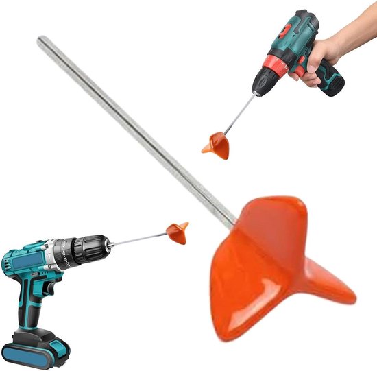 Verfroerder - Roergereedschap - Mengen van materialen - Antiaanbaklaag - 27 cm - Grijs