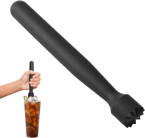 Verhakmolen voor fruit - Cocktail stamper - Cocktails maken - Platte kop en puntig uiteinde - 20.7 cm - a
