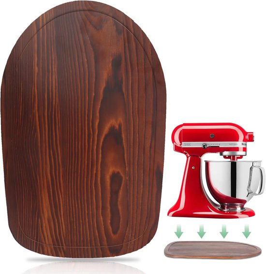 Verrijdbare Onderplaat voor Keukenmachine 4,5-5 Qt - Bamboe Schuifplaat van Nifty Solutions.