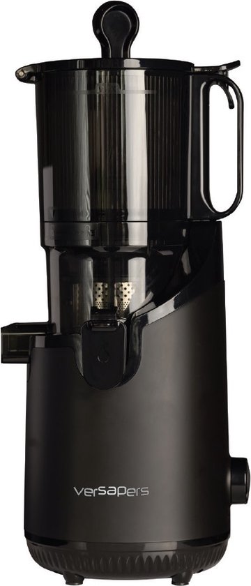 Versapers Pelican Slowjuicer - Carbon (zwart) - Grote Vulopening - 42 tpm - Sapstop - zelfvoerend van VER