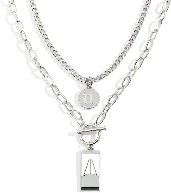 Verstelbare Anime Ketting en Cartoon Sieraden Set van RVS, Perfect als Cadeau voor Cosplay Fans, Set van 2 van Merkloos