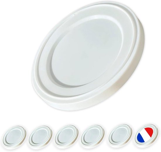 Verstelbare herbruikbare yoghurtdeksels voor grote potten - 6 stuks