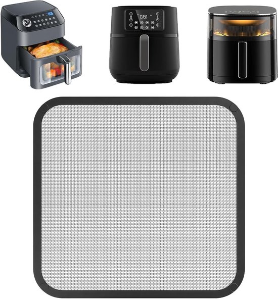 Verstelbare RVS Spatscherm voor Airfryer - Hittebestendig Keukenaccessoire voor Eenvoudig Schoonmaken en Bescherming tegen Vetspatten van Merkloos