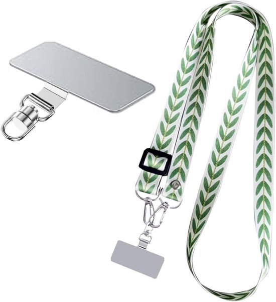 Verstelbare Telefoonband voor Smartphones, Multifunctionele Crossbody Strap, Sleutelhanger en Hondenhalsband, Ideaal voor Actieve Gebruikers van Merkloos