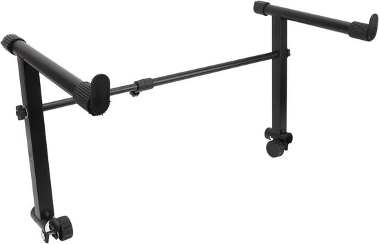 Verstelbare Tweede Laag Keyboardstandaard voor Elektronische Piano, 2-laags, 16.5-29.5 Inch Breedte, Stabiel en Duurzaam van Merkloos
