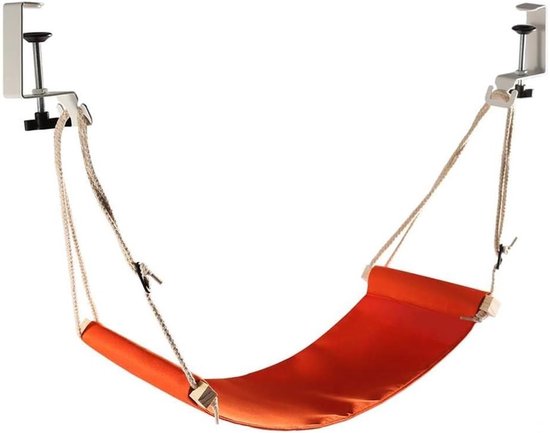 Verstelbare Voetensteun voor Bureau, Vouwbare Hangmat voor Voeten, Ideaal voor Reizen en Ontspanning van Merkloos