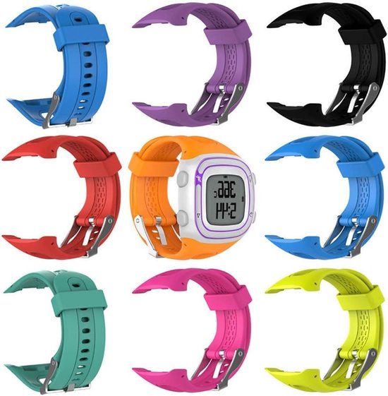 Verstelbare Zachte Siliconen Horlogeband Vervanging voor GPS Hardloophorloge Forerunner 10/15 - Comfortabel en Duurzaam Accessoire voor Sporters van Merkloos