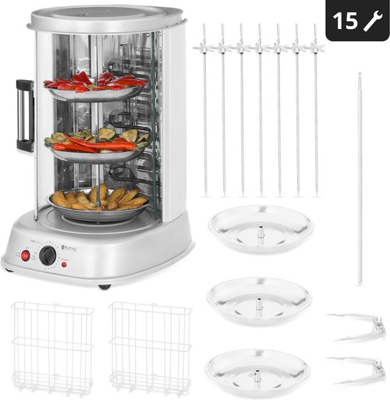 Verticale grill - 4-in-1 - 1.800 W - 31 L - Royal Catering