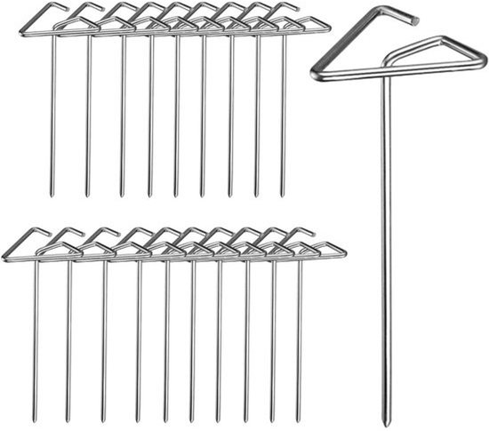 Verticale Grillspiesen - Kebab- en vleesspiesen - Voor airfryen en grillen - Roestvrij staal - 20 Stuks - Zilverkleurig