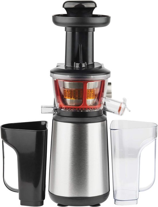 Verticale Slow Juicer met Brede Vulopening (82mm) - 400W - Roestvrijstaal van Merkloos